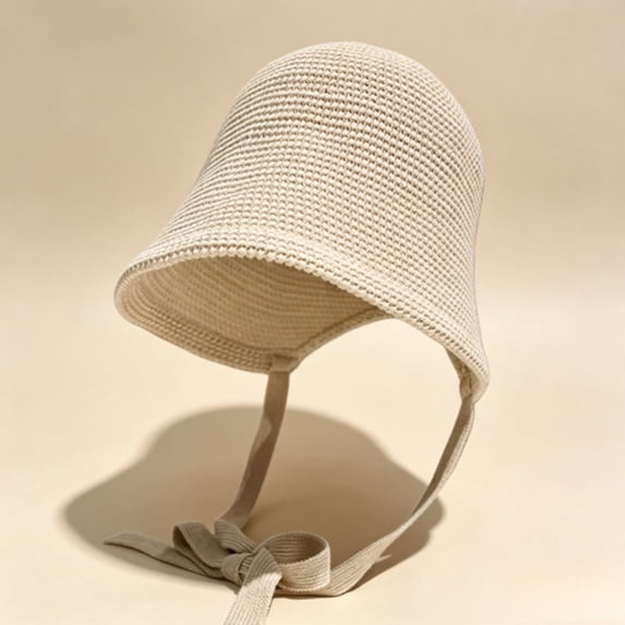 Summer Beach Hat qinhaie Women Hollow Knitted Bucket Hat, Breathable Mesh Woven Fedora Hat, Foldable Portable Fisherman Sunshade Hat, Hot Summer Outdoor Travel Sunbathing Beach Sun Hat for Women Men