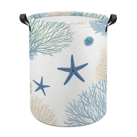 Summer Beach Laundry Basket for Dirty Clothes Storage Hamper Home Organizer Foldable