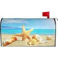 thumbnail image 1 of Summer Beach Ocean Starfish Shells Mailbox Cover Magnetic Mailbox Wraps Post Box Cover Décor 21x18 in, 1 of 6