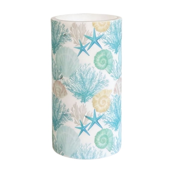 Summer Beach Ocean Themed LED Flameless Candles for Weddings Birthdays Parties Home Decor Safe Battery Operated Night Light Decorative Lights