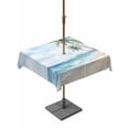 thumbnail image 1 of Summer Beach Palm Tree Outdoor Tablecloth with Umbrella Hole, Blue Coastal Tropical Ocean Spillproof Waterproof Outdoor Table Cover, Patio Tablecloths for Party/Garden/Picnic, Square 54"x54", 1 of 9