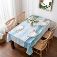 thumbnail image 1 of Summer Beach Palm Tree Table Cloth Waterproof Tablecloths, Blue Coastal Tropical Ocean Tablecloth Dining Table Cover for Kitchen Party Tabletop Outdoor, Rectangle Tablecloth 60x84 Inch, 1 of 9