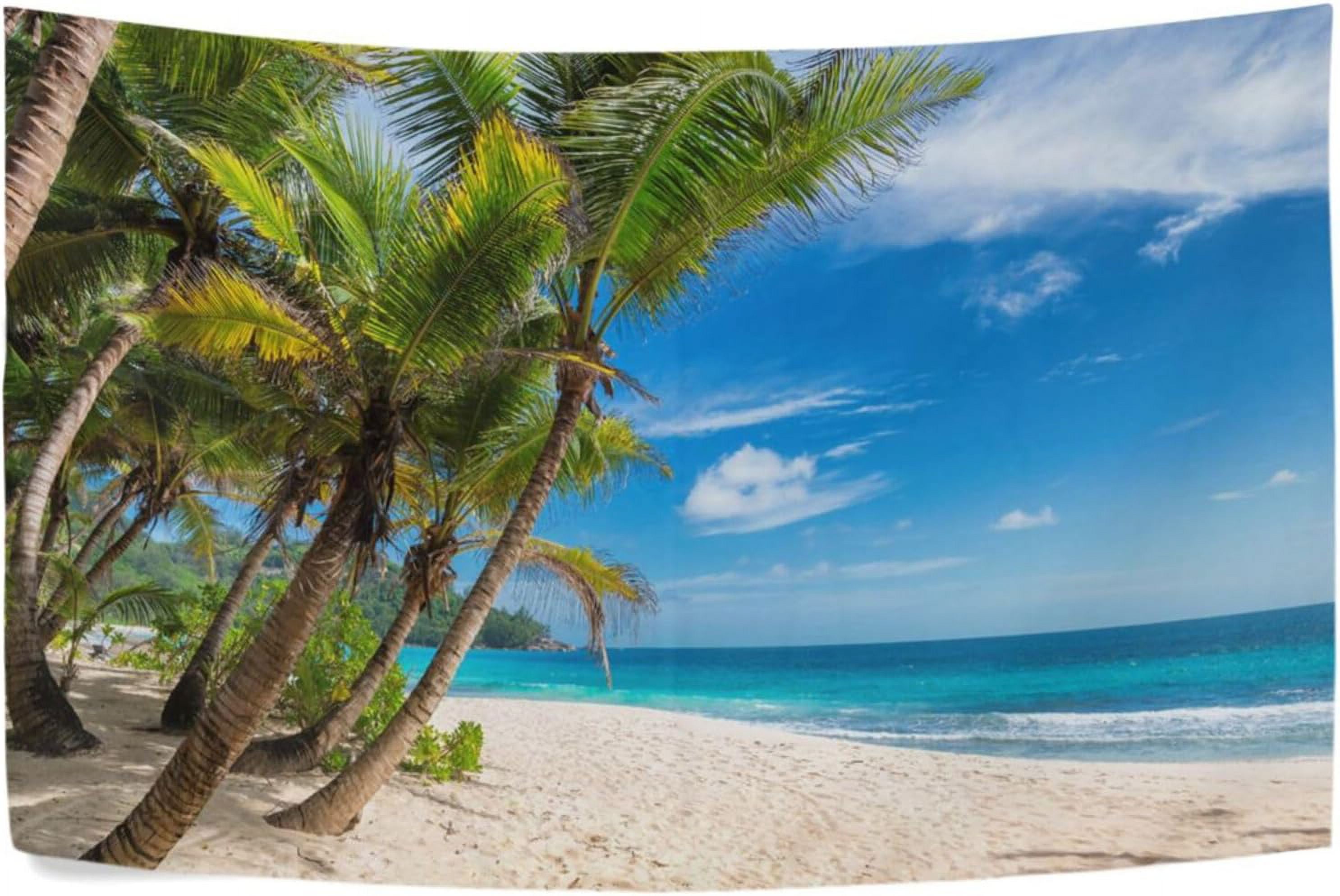Summer Beach Palm Tree Tapestry Wall Hanging Tapestries Happy Colorful Hippie Psychedelic Art Polyester Carpet Wall Decorative for Living Room Bedroom 60x51inch Walmart