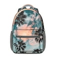 thumbnail image 1 of Summer Beach Palm Trees Backpack - Minimalist Tropical Design, Waterproof & Lightweight Daypack for Commuters, 1 of 5