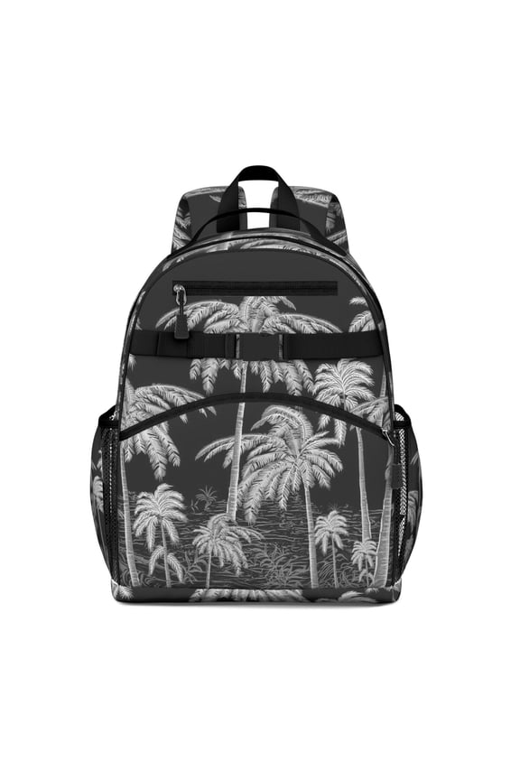 Summer Beach Palm Trees Book Bag - Waterproof & Ergonomic Backpack with Chest Strap