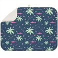 thumbnail image 1 of Summer Beach Palm Trees Dish Drying Mat – Tropical Beach Sunset with Ocean Sunset and Vibrant Colors, 1 of 5