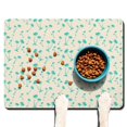thumbnail image 1 of Summer Beach Palm Trees Dog Food Mat Featuring Tropical Paradise and Minimalist Palm Tree Patterns – Waterproof, Quick Dry, Easy Clean Pet Feeding Mat, 1 of 7
