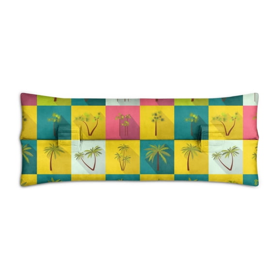 Summer Beach Palm Trees Post Surgery Pillow - Comfortable Chest Protector for Car Rides