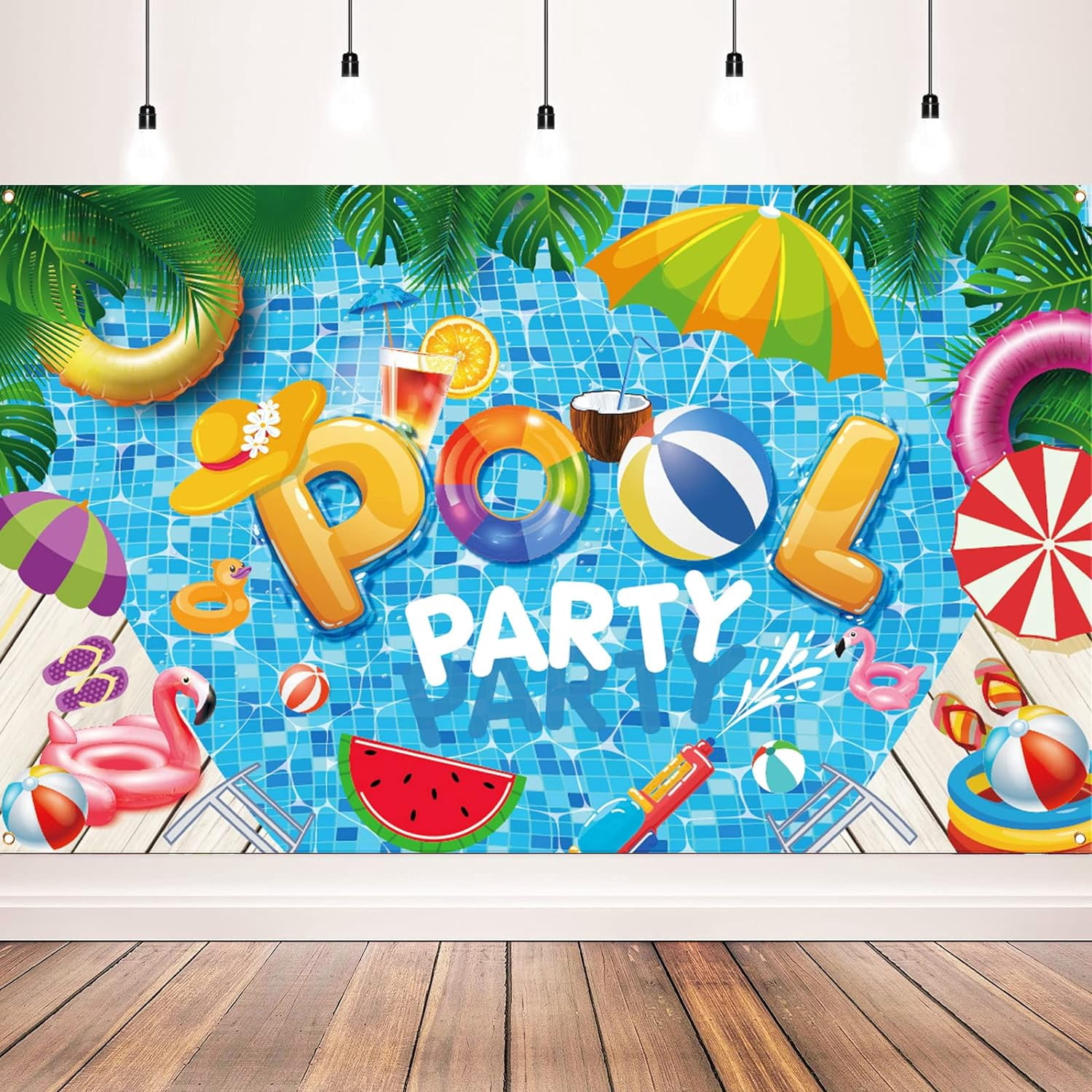 Beach Cupcake Toppers Beach Ball 1st Birthday Party Decorations Beach Ball Party Decorations Splish Splash Birthday Pool Party Summer Fun Party