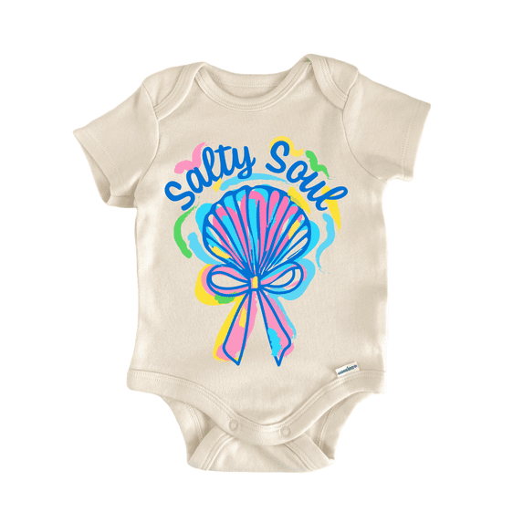 Summer Beach Salty Soul Scallop - Baby Bodysuit