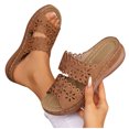 thumbnail image 1 of Summer Beach Sandals for Women Comfortable Wedge Sandals Open Toe Slippers with Arch Support Round Head Flower Sandals for Casual Walking, 1 of 9