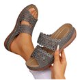thumbnail image 1 of Summer Beach Sandals for Women Comfortable Wedge Sandals Open Toe Slippers with Arch Support Round Head Flower Sandals for Casual Walking, 1 of 9