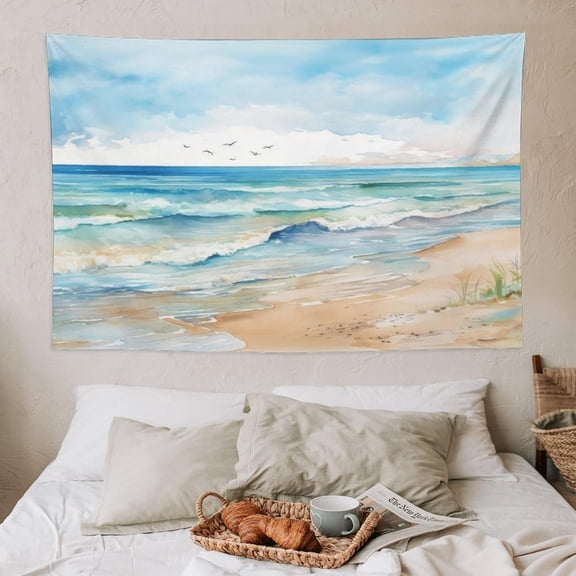 Summer Beach Scenery Tapestries Tapestry Wall Hanging Tapestry Blanket Vertical Wall Hanging Tapestry 40 x 60 Inch Tapestry For Bedroom Aesthetic Boho Wall Decor Extra Large Tapestry