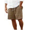 thumbnail image 1 of Summer Beach Shorts for Men Drawstring Elastic Waist Hawaiian Vacation Short Pants with Pockets Fathers Gift, 1 of 5