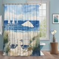 thumbnail image 1 of Summer Beach Shower Curtains for Bathroom, Sun Umbrella Ship Washable Fabric Shower Curtain with Hooks Waterproof Bathroom Decor Sets, 36 x 78 Inches, 1 of 9