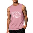 thumbnail image 1 of Summer Beach Sleeveless Tank Tops for Men, Hawaiian Letter Print Muscle Cut Off Shirts Casual Workout Tops, 1 of 3
