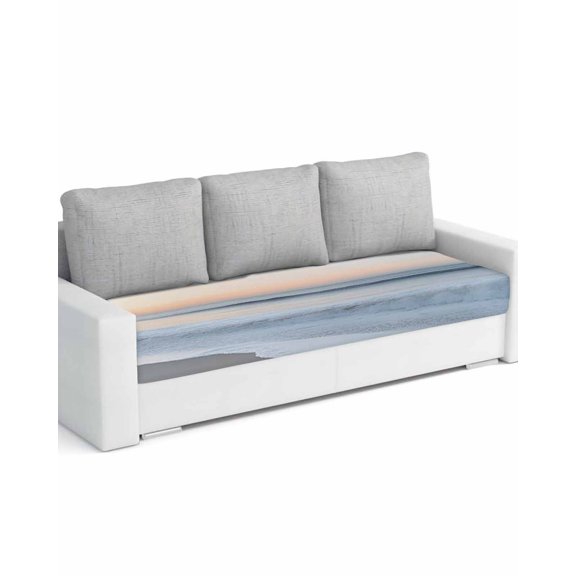 Summer Beach Sofa Couch Cushion Covers Washable, Removable Stretchable Sectional Couch Covers, Coastal Nautical Seaside Ocean Slipcovers for L & T Shape Sofa Furniture Protector L Size 1 pc