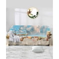 thumbnail image 1 of Summer Beach Sofa Covers for 3 Cushion Couch,Washable Sectional & L Shape Couch Covers for Dog/Cat/Kid,Coastal Starfish Seashell Conch Brown Sand Non Slip Sofa Slipcover Tassel Futon Cover 71x150, 1 of 8