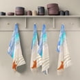 thumbnail image 1 of Summer Beach Starfish Tea Towels Set of 6 Seashore White Sand Kitchen Dish Cloth with Hanging Loop, 18"x28"Lint-Free Absorbent Towel for Kitchen Drying Wiping and Cleaning, 1 of 5