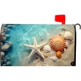 thumbnail image 1 of Summer Beach Starfishs Mailbox Covers Magnetic Ocean Mailbox Covers Magnetic Standard Size 25.5" X 21" Nautical Coastal Mailbox Wraps Post Letter Box Cover Decor for Outside Garden Yard Farmhouse Home, 1 of 1