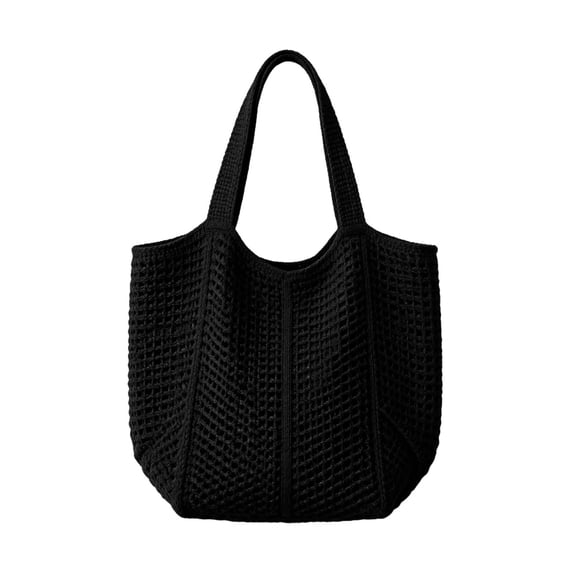 Summer Beach Storage Bag, Loetky Crochet Mesh Shoulder Handbags, Casual Beach Woven Bag For Women