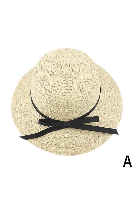 Summer Beach Sun Hat Foldable Ladies Straw Hat A4G2