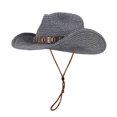 thumbnail image 1 of Summer Beach Sun Hat for Men Women Panama Style Bowler with Casual Holiday Class Sun Hats Blue, 1 of 3
