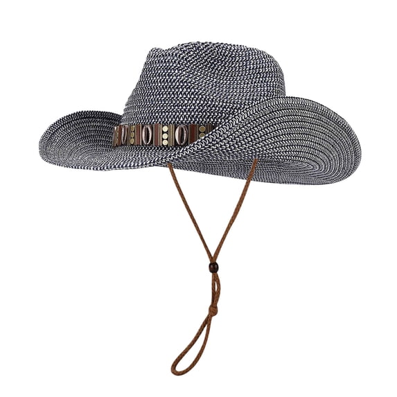 Summer Beach Sun Hat for Men Women Panama Style Bowler with Casual Holiday Class Sun Hats Blue