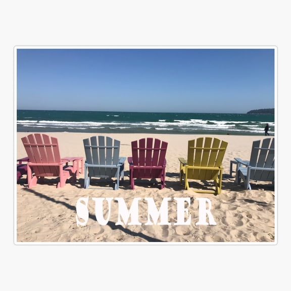 Summer Beach Sunny Coastal Everyday Decor Art Nature Style Vinyl Sticker