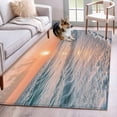 thumbnail image 1 of Summer Beach Sunset Landscape Area Rugs 4x6 ft Coastal Ocean Red Cloud Sky Wave Washable Rug Non Slip Indoor Carpet Absorbent Floor Mat for Living Room Bedroom Dining Room, 1 of 9