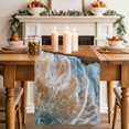 thumbnail image 1 of Summer Beach Table Runner, Ocean Waves Conch Starfish Shell Coastal Cotton Linen Kitchen Table Decoration Washable Dining Tabletop Runners for Home Party Decor 13x72 Inches, 1 of 9