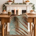 thumbnail image 1 of Summer Beach Table Runner, Realistic Palm Tree Tropical Plant Coastal Cotton Linen Kitchen Table Decoration Washable Dining Tabletop Runners for Home Party Decor 13x72 Inches, 1 of 9
