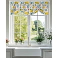 thumbnail image 1 of Summer Beach Tie Up Valances Curtain, Adjustable Kitchen Ocean Starfish Shell Coastal Conch Lemon Flowers Valances for Windows Decor, Rod Pocket Short Curtains Set for Bedroom/Bathroom, 42"x12", 1 of 9