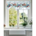 thumbnail image 1 of Summer Beach Tie Up Valances Curtain, Adjustable Kitchen Starfish Shell Coral Coastal Vintage Blue Plaid Valances for Windows Decor, Rod Pocket Short Curtains Set for Bedroom/Bathroom, 54"x18", 1 of 9