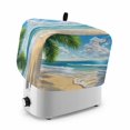 thumbnail image 1 of Summer Beach Toaster Cover 2 Slice, Coastal Ocean Tropical Palm Trees Dustproof Bakeware Oven Protector with Top Hook, Waterproof Small Kitchen Appliance Toasters Dust Cover, 12"x7.5"x8", 1 of 9