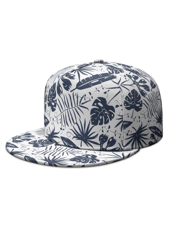 Summer Beach Tropical Trucker Hat - Flat Visor Cap for Traveling & Social Gatherings | Vibrant Pattern