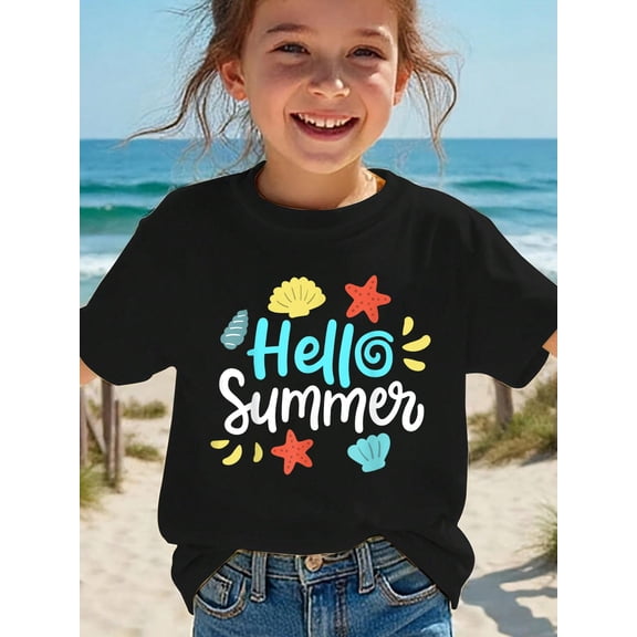 Summer Beach Vacation Hello Summer Kids T-Shirt for Men Women Kids