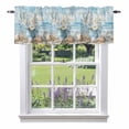thumbnail image 1 of Summer Beach Valance Curtain Flower Vase Window Valances Rod Pocket Short Curtains Window Treatments for Kitchen Bedroom Bathroom Laundry 56" x 16", 1 of 9