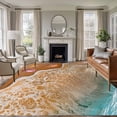 thumbnail image 1 of Summer Beach Washable Area Rug 8 x 10 ft Ocean Waves Starfish Shell Conch Coastal, Soft Non Slip Rugs Stain Repellent Indoor Felt Carpet for Living Dining Room Bedroom Home Office, 1 of 9