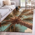 thumbnail image 1 of Summer Beach Washable Area Rugs 2.7'x5', Realistic Palm Tree Tropical Plant Coastal Low Pile Throw Living Room Rug Non-Slip Sturdy Edge Binding Carpet for Indoor Entryway Bedside Kitchen, 1 of 9