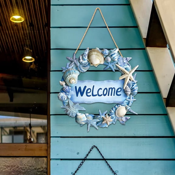 Summer Beach Welcome Wooden Letter Sign Hanging Decoration For Doorway Wreath Home Decor