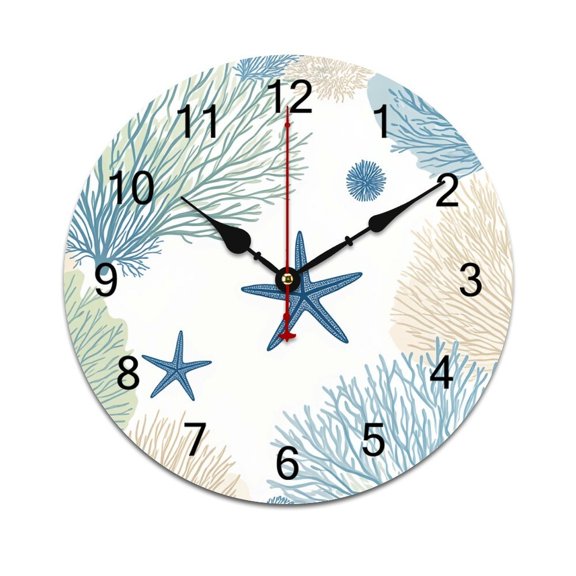 Summer Beach Word Saying Big Wall Clock Home Decor Art Watch Living Room Gift 10in