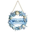 thumbnail image 1 of Summer Beach Welcome Wooden Letter Sign Indoor and Outdoor Decorative Wreath for Doorway with Unique Coastal Theme, 1 of 7