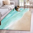 thumbnail image 1 of Summer Beaches Area Rugs 4x6 ft Gradient Teal Ocean Casual Sea Coastal Washable Rug Non Slip Indoor Carpet Absorbent Floor Mat for Living Room Bedroom Dining Room, 1 of 9
