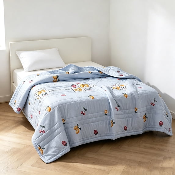 Summer Bedding, Pure Cotton Fabric, Cool-feel Lightweight Comforter, Washable Thin Quilt For Multi-scene Use