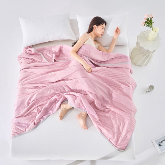 Summer Bedding Quilt, Double Sided Soft Touch Quilt For Comfortable Nighttime Rest, Lightweight Breathable Bed Quilt With Durable Stitching Design, Washable Bedroom Comfort Quilt