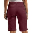 thumbnail image 1 of Summer Bermuda Shorts for Women Knee Length Golf Shorts Trendy Casual 2026 High Waisted Vacation Stretch Pants Wine L, 1 of 8