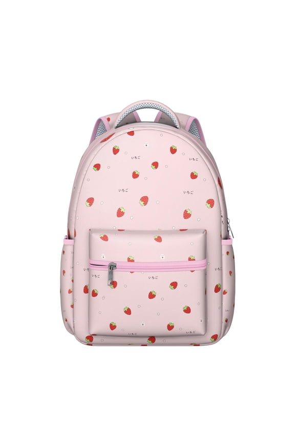 Summer Berry Waterproof Backpack - Stylish Lightweight Student Bookbag with Breathable Mesh & Durable Design for Commuters
