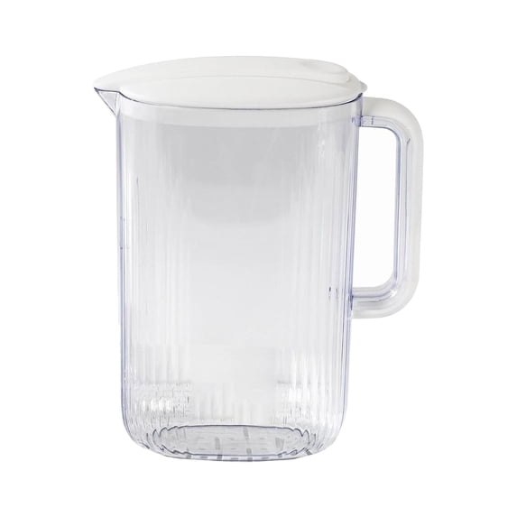 Summer Beverage and Cold Water Pitcher, Loetky Plastic Pitcher with Lid, Mix Drinks Water Jugs for Hot/Cold Lemonade Juice Beverage Jar Ice Tea Kettle