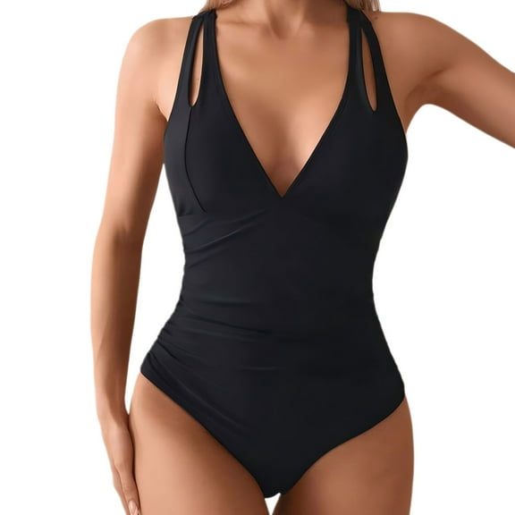 Summer Bikini Color Contrast Swimsuit Tight, with Sunscreen, Adjustable Straps, Removable Paddings, Nylon & Spandex